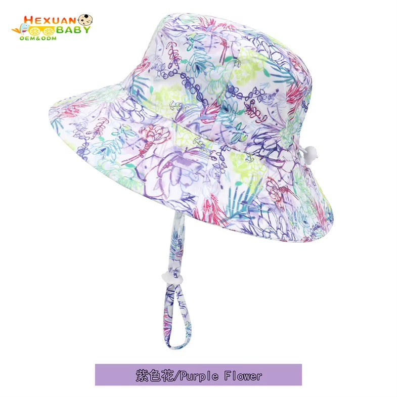 UV Protection Toddler Baby Girl Beach Sun Hat with String