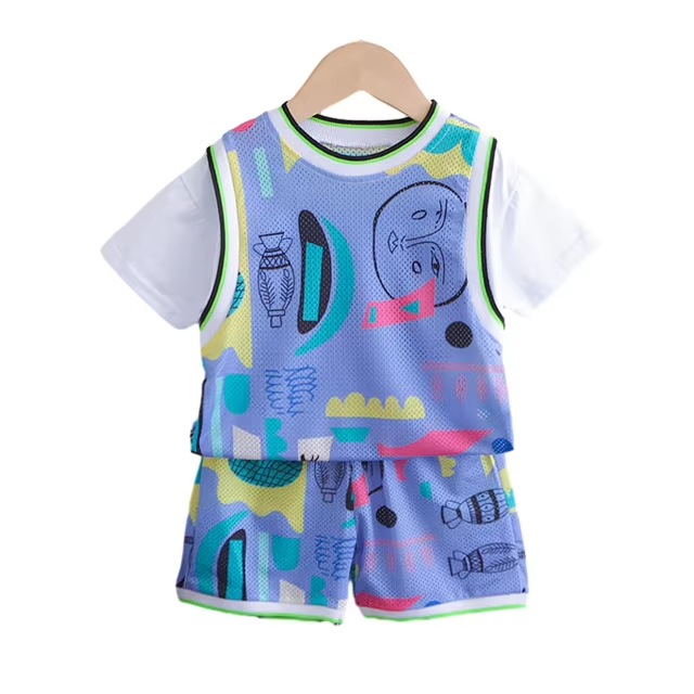 2-14Y Boys Quick Dry Short Sleeve Sport 2-Piece Set