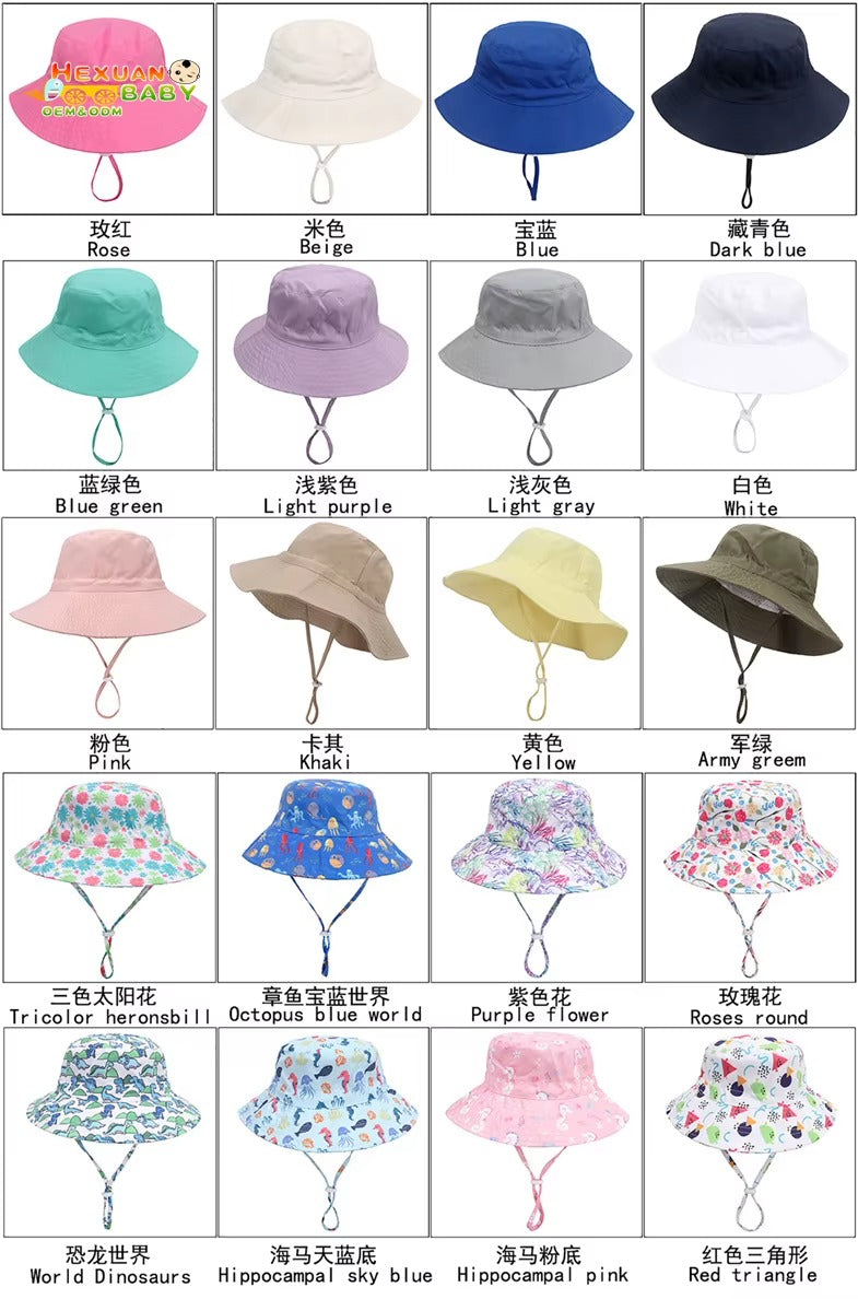 UV Protection Toddler Baby Girl Beach Sun Hat with String