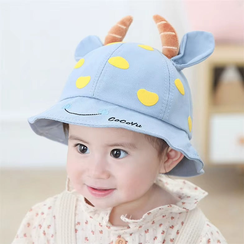 Unisex Baby Animal Ear Bucket Hat Autumn Outdoor Sun Hat