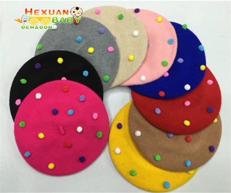 Toddler Kids Painter Wool Beret