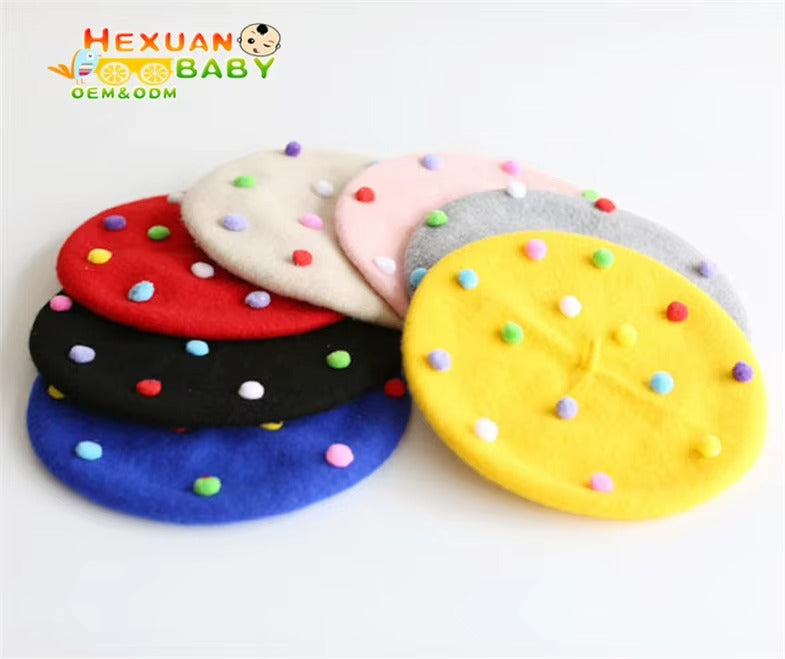Toddler Kids Painter Wool Beret