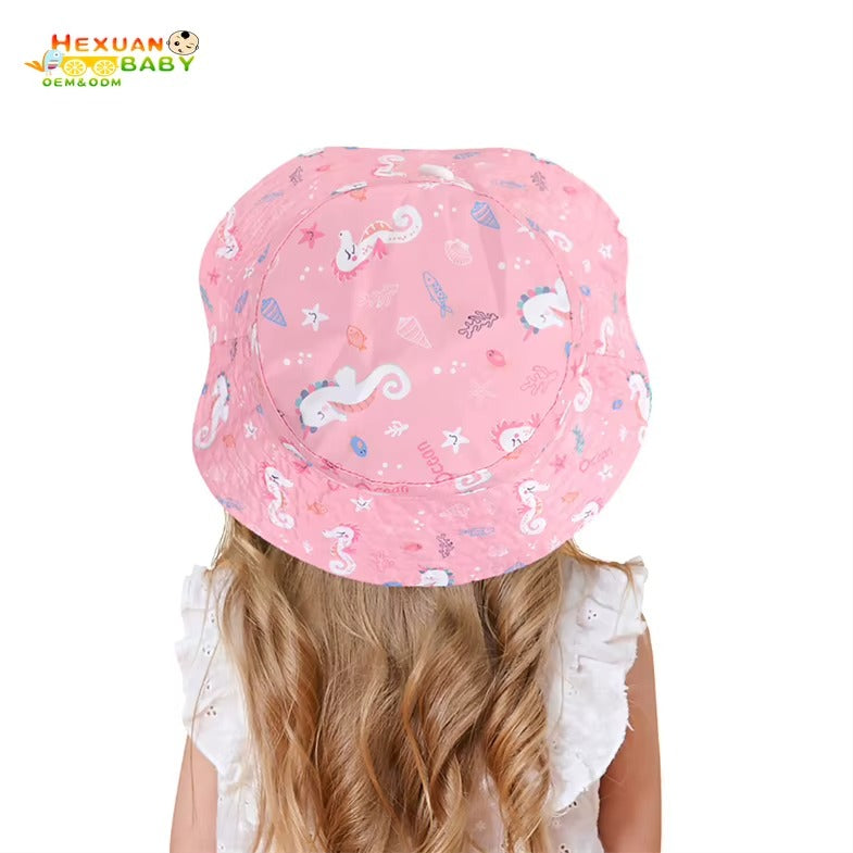 UV Protection Toddler Baby Girl Beach Sun Hat with String