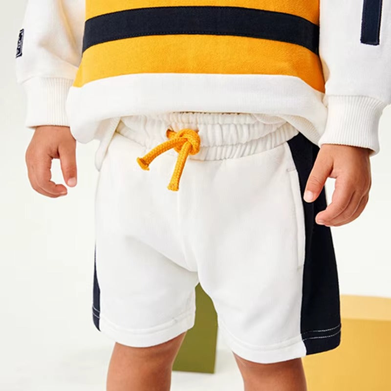 Boys French Terry Zipper Sweatshirt & Shorts 2-Piece Fall Set