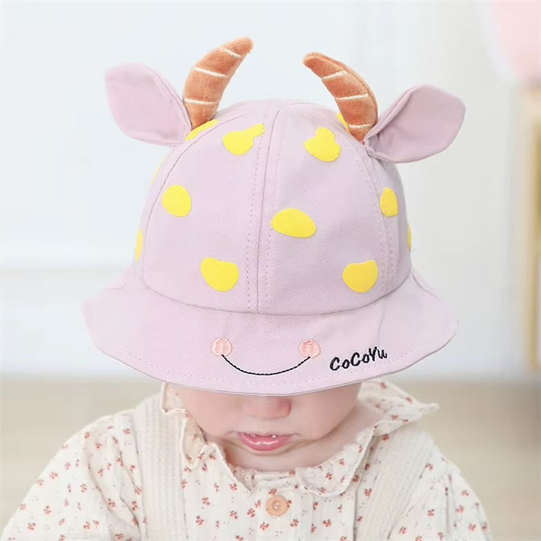 Unisex Baby Animal Ear Bucket Hat Autumn Outdoor Sun Hat