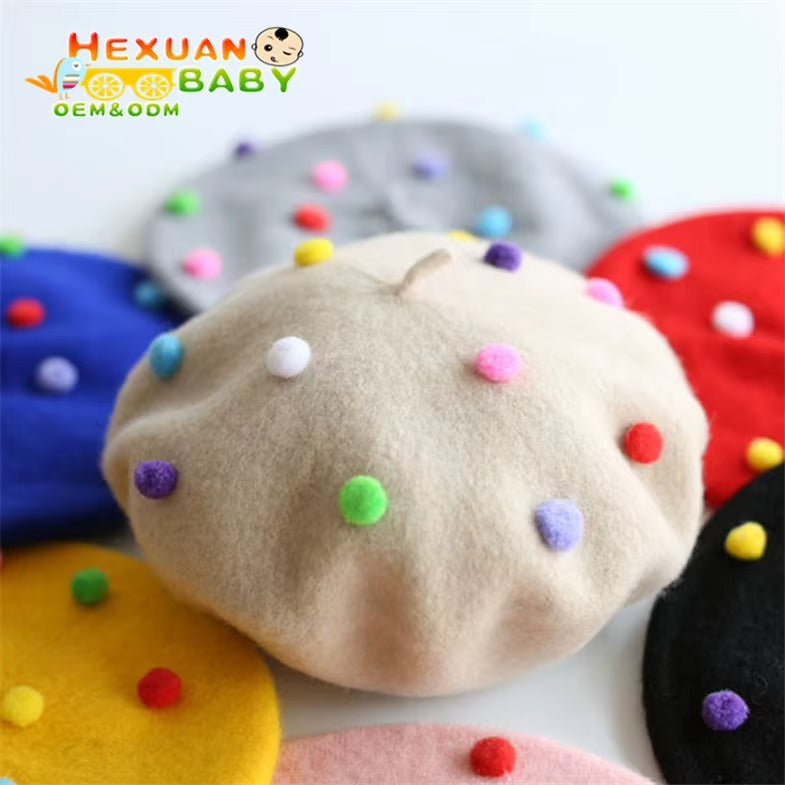 Toddler Kids Painter Wool Beret