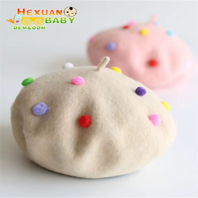 Toddler Kids Painter Wool Beret