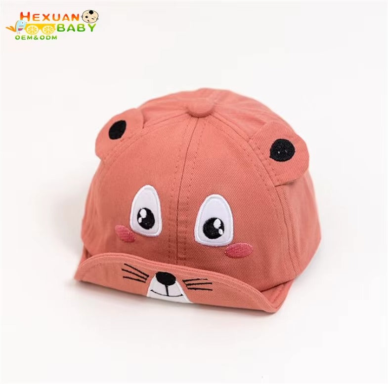 Fashion Cartoon Bear Ears Baby Baseball Cap Adjustable Toddler Hat